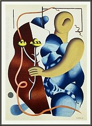Fernand Lger: Femme tenant une fleur (Frau mit Blume in der Hand) 1955, Mourlot - Lithographien | Werke