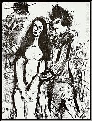 Marc Chagall 'Der verliebte Clown' (Le Clown amoureux) 1963 - Original-Lithographien | Werke | Drucke | Grafik