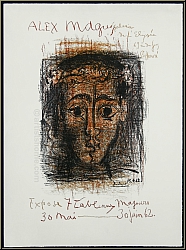 Pablo Picasso: Originalplakat Alex Maguy, Galerie Elyse 1962, Original-Lithographie Mourlot - Knstlerplakate