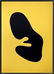 Hans (Jean) Arp: Holzschnitt Ultimistisch 1965, schwarze Abstraktion mit sanften Rundungen, embryonaler Krper