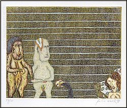 Felix Waske: Blick ins Nichts, Radierung mit Aquatinta fr 'Journey to Soul' 1978, signiert - Bilder, Werk