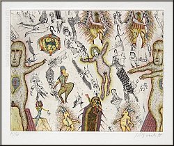 Felix Waske: Getrenntes Paar, 1978, Kaltnadel-Radierung fr 'Journey to Soul' signiert - Druckgrafik, Werke