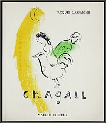 Marc Chagall: Der Hahn und die Mondsichel (Le Coq au Croissant), Original-Lithographie 1957 | Frhe Werke