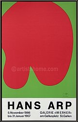 Hans (Jean) Arp: Plakat Galerie Im Erker III 1966, Signaturstempel aus dem Nachlass | Original-Lithographien