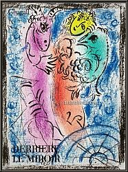 Marc Chagall: Original-Farblithographie 'La Pige' Die Falle, 1962, Esel, Vogel und Frau - Werke | Originale
