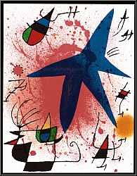 Joan Miro: Blauer Stern 1972, Original-Lithographie, Blauer Planet Erde - Bilder | Werke | Originaldrucke
