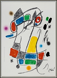 Joan Miro: Maravillas 1975, Wunder in Miros Garten, 'Blumengarten', Original-Lithographie - Bilder, Werke