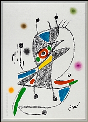 Joan Miro: Maravillas 1975, Wunder in Miros Garten 'Vogel' Original-Lithographie - Bilder, Werke, Druckgrafik