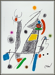 Joan Miro: Maravillas 1975, Wunder in Miros Garten, Original-Lithographie 'Snger', singender Vogel - Bilder