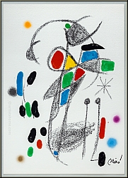 Joan Miro: Maravillas, 1975, Wunder in Miros Garten 'Schmetterling' Original-Lithographie - Bilder, Originale