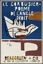 Le Corbusier: Pome de l'angle droit, Berggruen 1955, Lithographie - Bilder Originale, Ausstellungsplakate