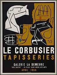 Le Corbusier: Tapisseries 1956, Galerie La Demeure, Lithographie Mourlot - Bilder Original-Ausstellungsplakate