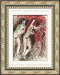 Marc Chagall: Adam und Eva und die verbotene Frucht, 1960, Bilder zur Bibel - Original-Lithographien, Werke