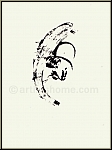 Rckseite der Grafik mit Original-Lithographie