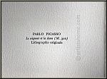 Pablo Picasso: Le seigneur et la dame 1972, Original-Lithographie Souvenirs et portraits d'artistes, Rckseite