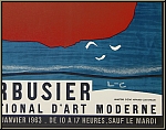 Le Corbusier: Muse National d'Art Moderne 1962, Lithographie Mourlot, Original-Ausstellungsplakat - Werke