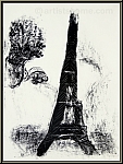 Marc Chagall: Place de la Concorde, 1952, fr Verve 'Vision de Paris' Eiffelturm Blumenstrau - Originale