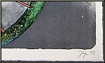Bernhard Jger: 'Vorhang auf' 1973, Original-Lithographie signiert, Einradfahrerin - Werke | Bilder | Drucke