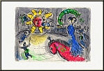 Chagall: Lithographie 'Soleil au Cheval rouge', Sonne mit rotem Pferd, 1979 - Werke | Originale | Drucke