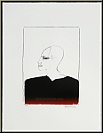 Paul Wunderlich: Im Profil mit Archaeopteryx, Lithographie 1994, handsigniert - Werke | Grafik | Lithographien
