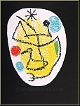 Joan Miro: Original-Lithographie von 1968, drei Zeichnungen auf Schwarz, Druckgrafik - Werke | Bilder | Drucke