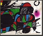 Joan Miro: 'Iran' 1974, Original-Farblithographie, im Stein signiert - Bilder, Werke, Originaldrucke, Signatur