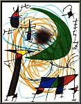 Joan Miro: Der grne Mond 1972, Original-Lithographie mit Mondsichel