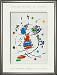 Joan Miro: Maravillas 1975, Wunder in Miros Garten 'Marienkfer' Original-Lithographie - Bild: Rahmen-Idee