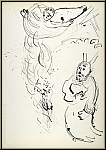 Marc Chagall: Moses Gesetzestafeln 1956, Original-Lithographie Bibel Altes Testament, zehn Gebote - Rckseite