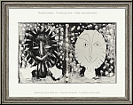 Pablo Picasso: 'Deux ttes' Zwei Kpfe, Masken 1949 Original-Lithographie - Bilder, Originale, Rahmenvorschlag