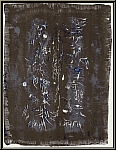 Zao Wou-Ki: Original-Lithographie, 1957, Komposition mit Textsymbolen