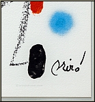 Joan Miro: Maravillas, Wunder in Miros Garten, 'Schmetterling' Original-Lithographie - Bild: im Stein signiert