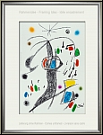 Joan Miro: Maravillas, Wunder in Miros Garten, Original-Lithografie Golfspieler 1975 - Bild: Idee Bilderrahmen